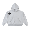 Fleeced Full-Zip Boxy Hoodie
