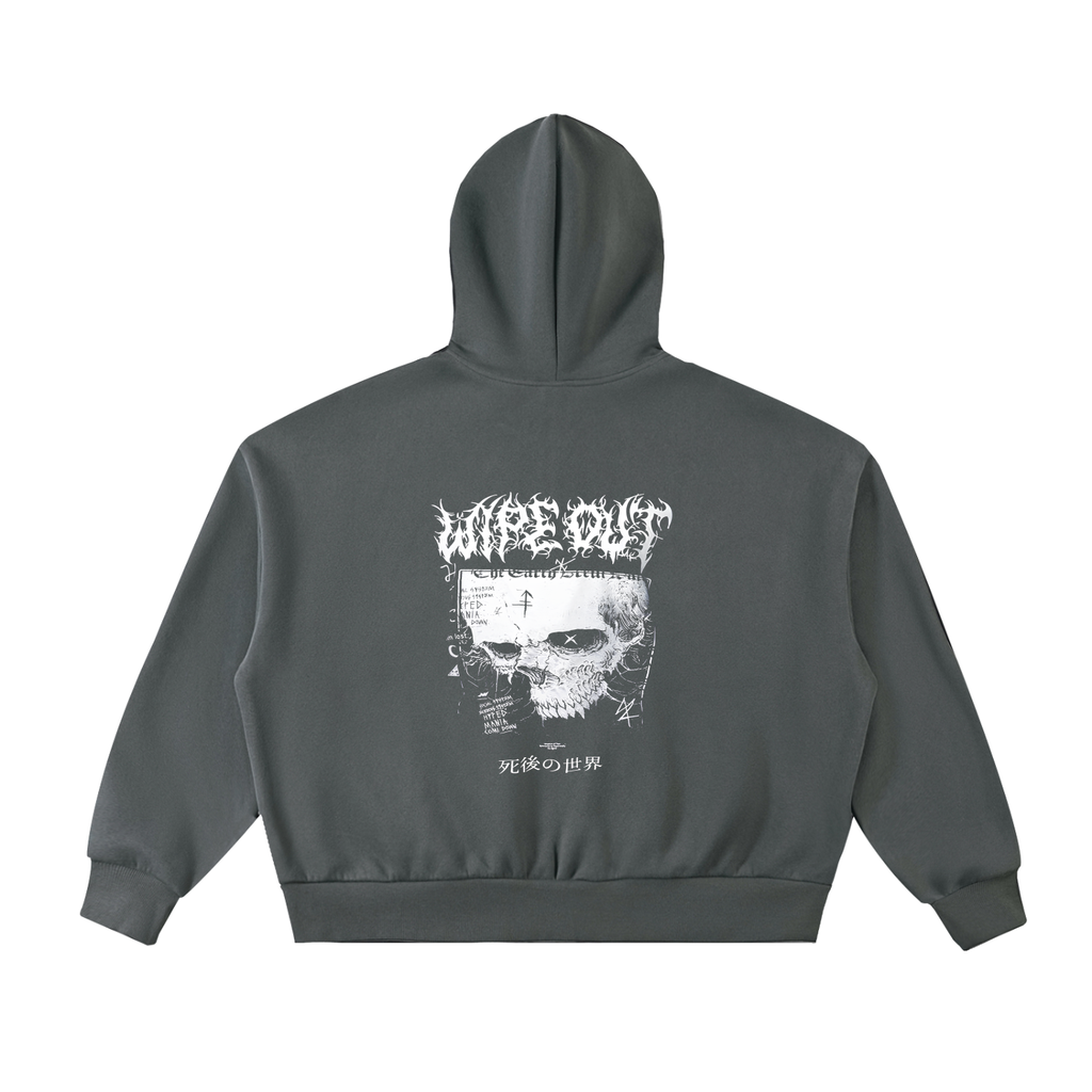Fleeced Full-Zip Boxy Hoodie