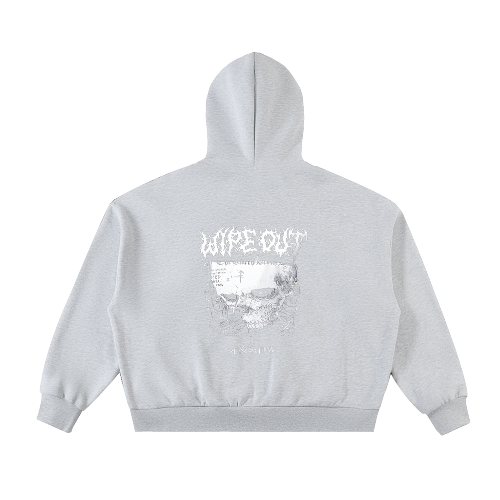 Fleeced Full-Zip Boxy Hoodie